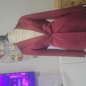 Alfani Red Women's Blazer with Tie Belt